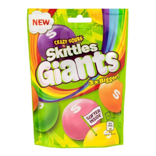 Драже Skittles Giants кислые большого размера, 141 г